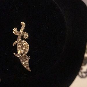 Vintage knife brooch